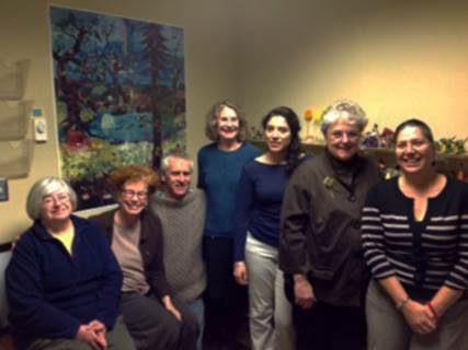 PIP leaders and adult volunteers in the PIP playroom. Left to right: Micki Ryan