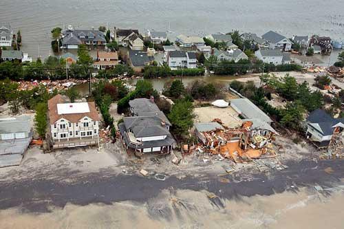 Aerial views of the damage caused by Hurricane Sandy to the New Jersey coast taken during a search and rescue mission by 1-150 Assault Helicopter Battalion