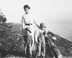 Helen Hastin with her sons