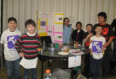 The Lopez School “Stormcrafters” Robotics team at the qualifier tournament in Lynnwood.