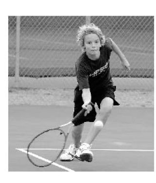 One of the DeVore-Feinstein twins plays at the Lopez Open Tennis Tournament.