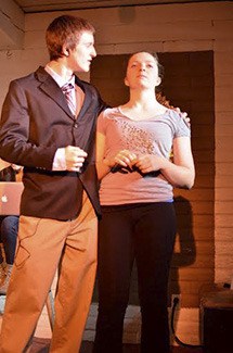 Chase Schober and Sarah Reeve in a scene from last year’s One Act Play Festival.