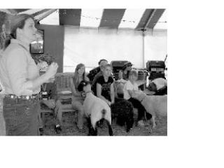 Below: Islanders gather in the Ag Tent for another event.