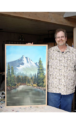 Above:  Eric Boyle with one of his works
