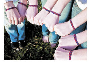 Bracelets made by the group