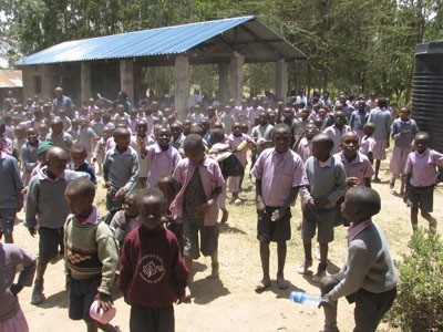 School children at the Burguret Primary School in Kenya.