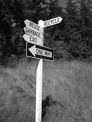 Signs for the Lopez solid waste facility