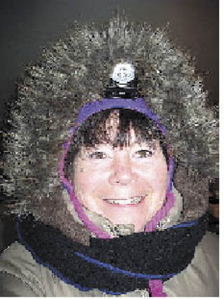 Deborah Rhoades in arctic gear