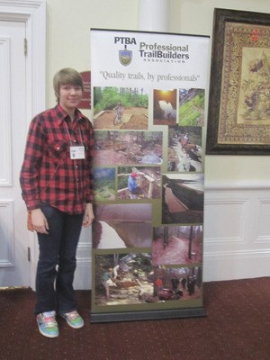 Mollie Kohring at the Trailbuilders Conference  received a scholarship to attend for her work with the LICC.