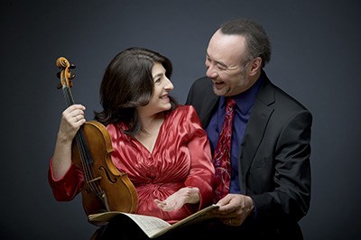 Violist/violinist Aloysia Friedmann and pianist Jon Kimura Parker.