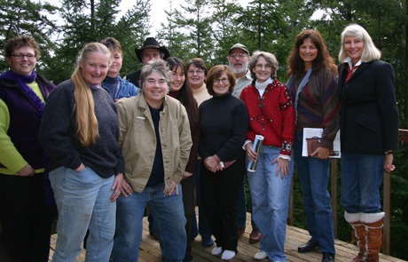 New Orcas members of the Island Trail Riding Club. Left to right: Wanda Evans