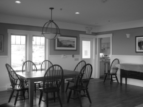 The dining area.