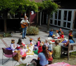 The Teddy Bear Picnic and musical guest were sponsored by the Friends of the Library.