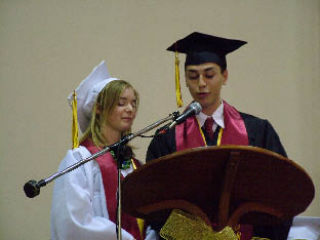 Co-valedictorians Arielle Wilson and Terrell Carter