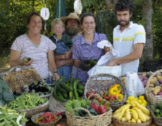 From left to right: Lopez farmers Kathryn Thomas