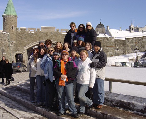 The 2005 group in front of Place dYouville in Quebec.