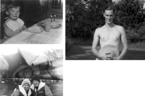 Top and right: Chuck in his younger years. Above: Jo and Chuck in Antarctica.