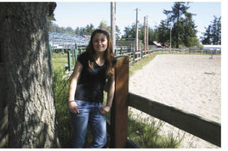 Friday Harbor teen equestrian Chelan Taylor is rasing money to replace the fence around the horse arena at the San Juan County Fairgrounds.