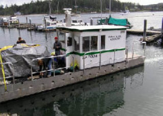 “Sea Goose” in the water. L-R: Brendan Flynn