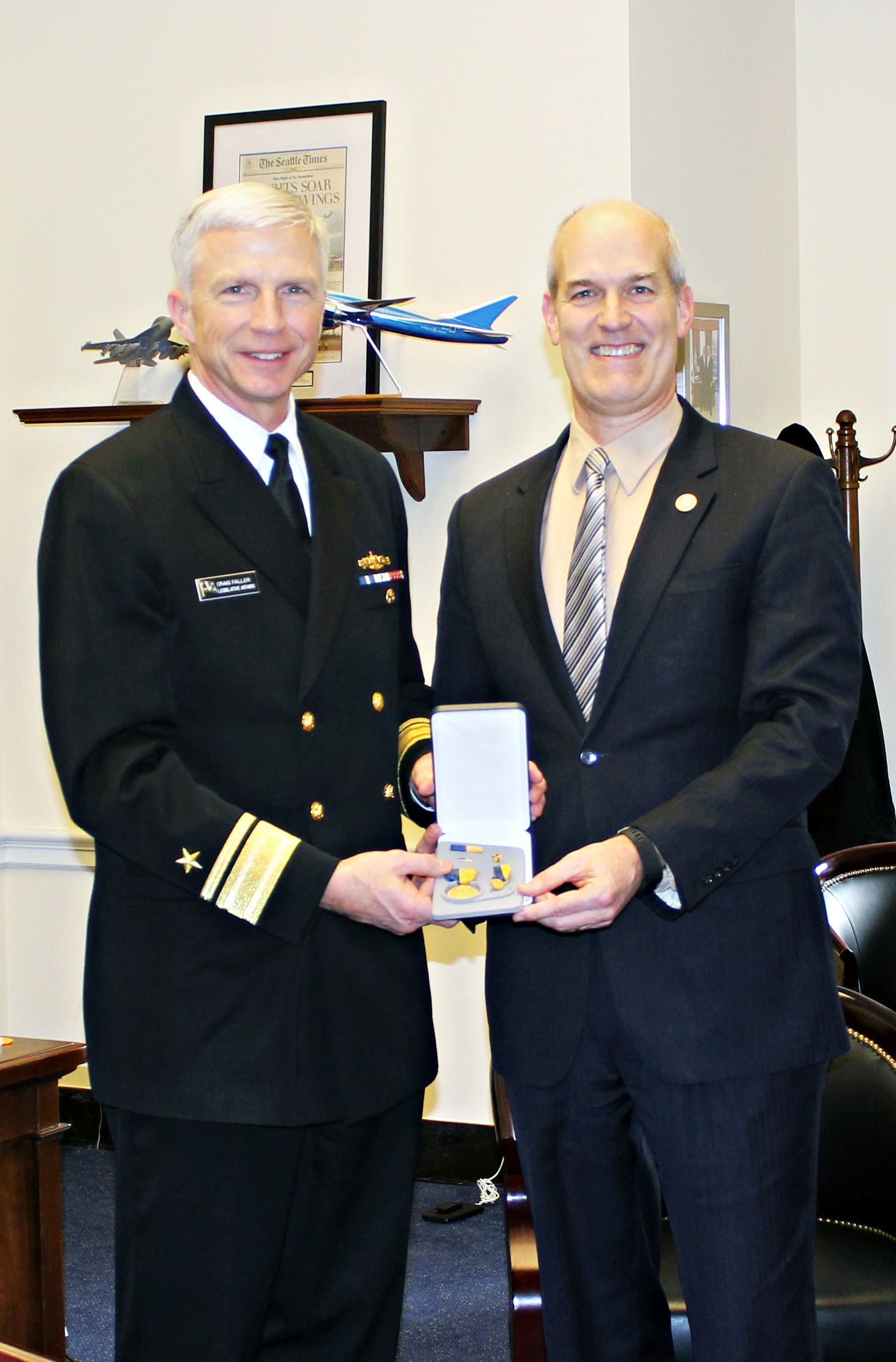 Navy presents Larsen with highest civilian honor
