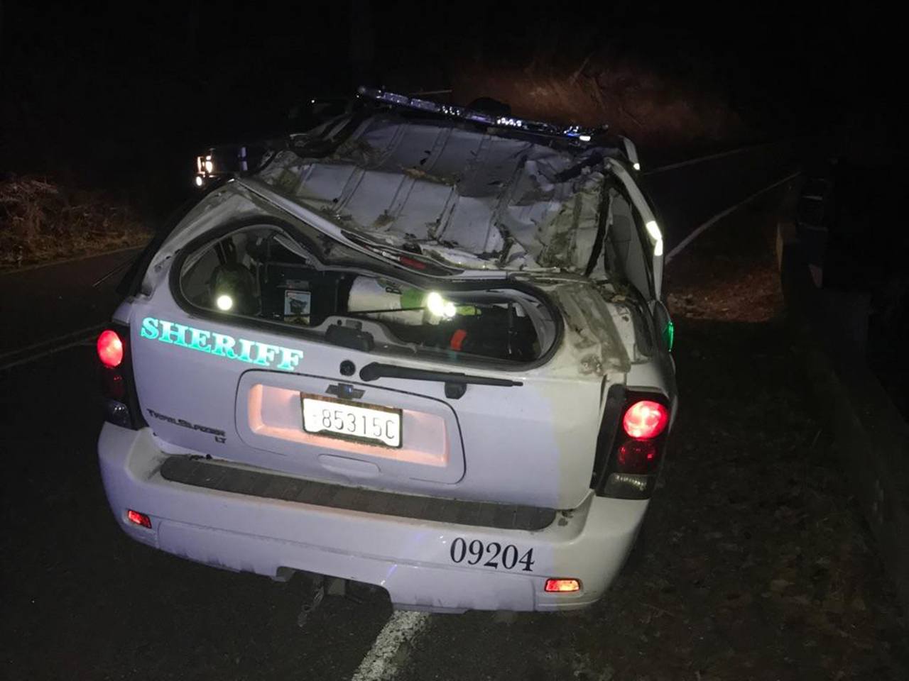 Tree falls on deputy’s car