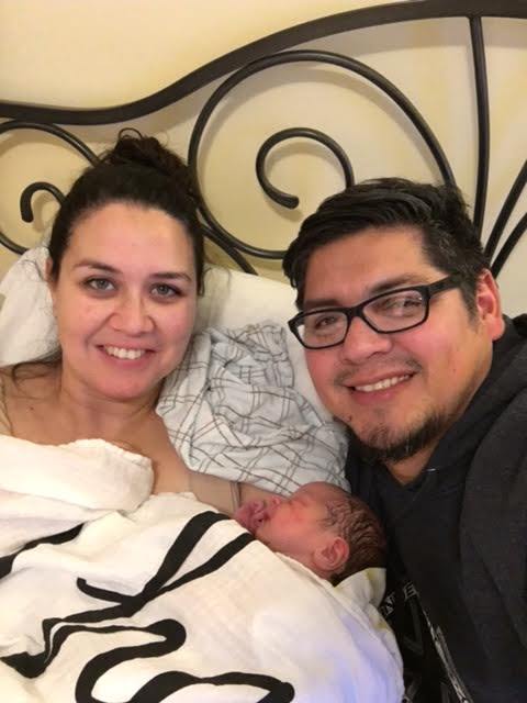 Contributed photo/Joe and Ana Gamez                                The first baby of the year and his proud parents.