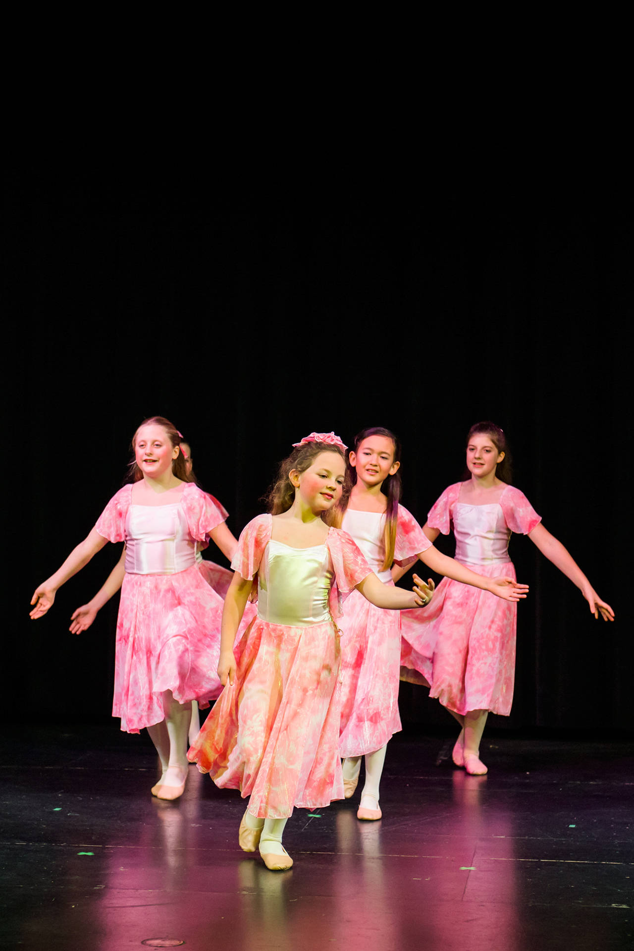 Contributed photos/Robert Harrison Photo                                Above: Sadie Kongorski, Freda Kvistad, Sara Greacen and Camille Steckler in a Lyrical Waltz. Right: Mirabella Velo, Rowdy Spreine and Freda Kvistad in a Polka