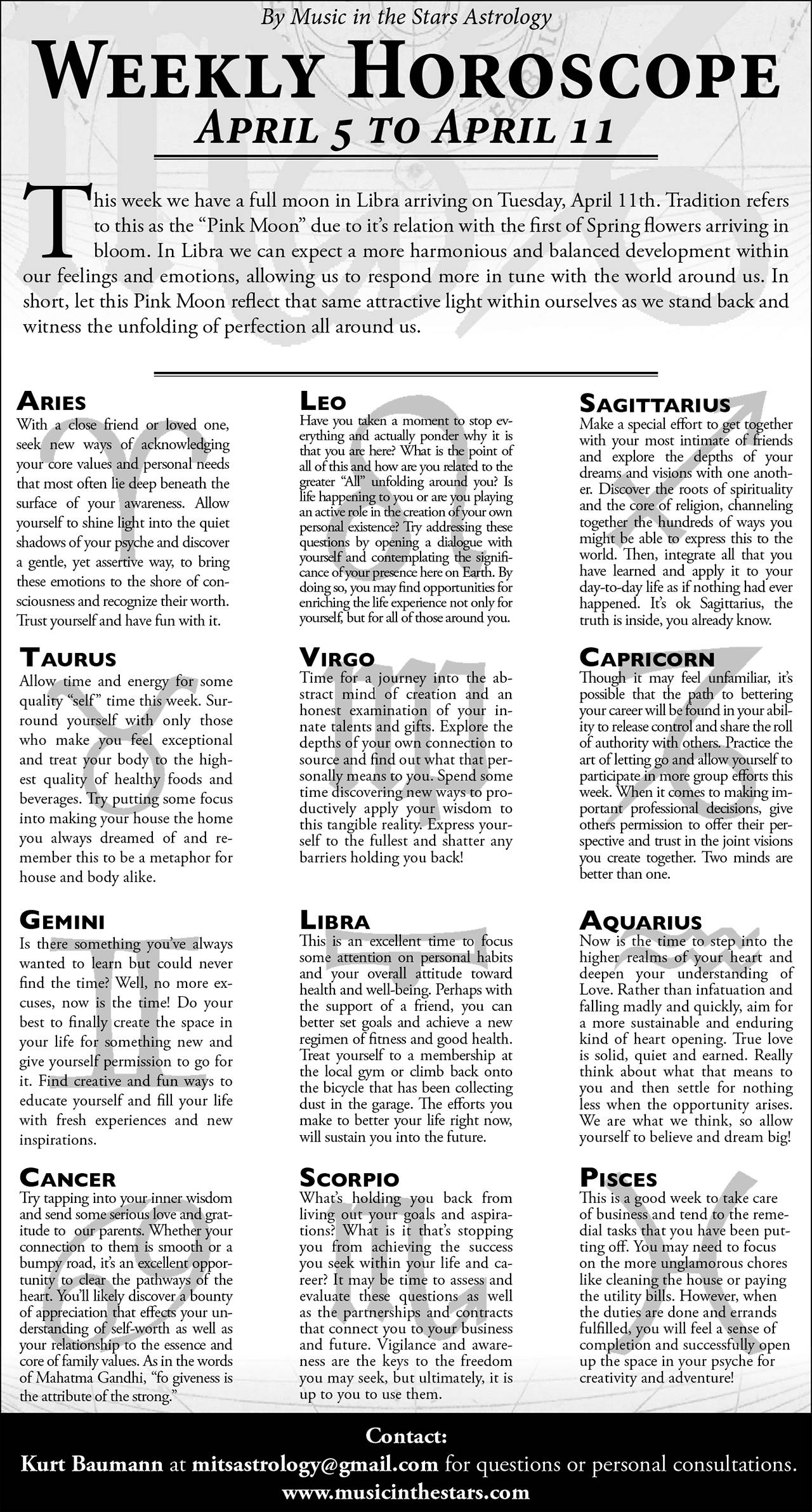 Weekly Horoscope | April 5–11