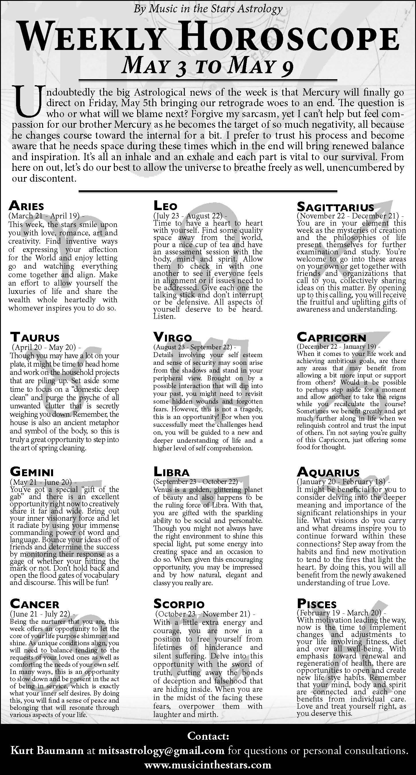 Weekly Horoscope | May 3–9