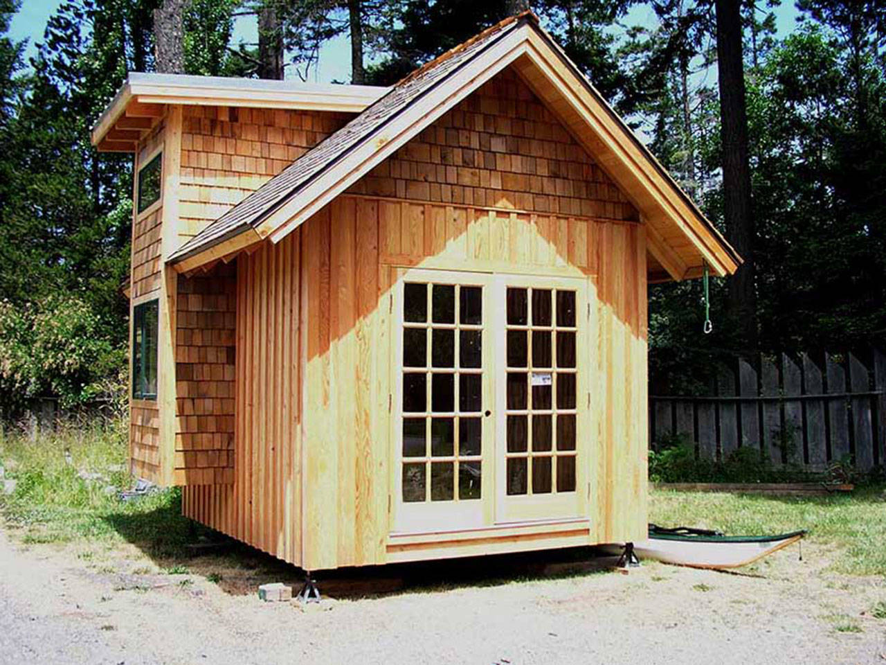 Contributed photo/Cascadia Homestead                                Issa Wild, owner of the homebuilder Cascadia Homestead, creates tiny homes, like the one above, and sells them to islanders.