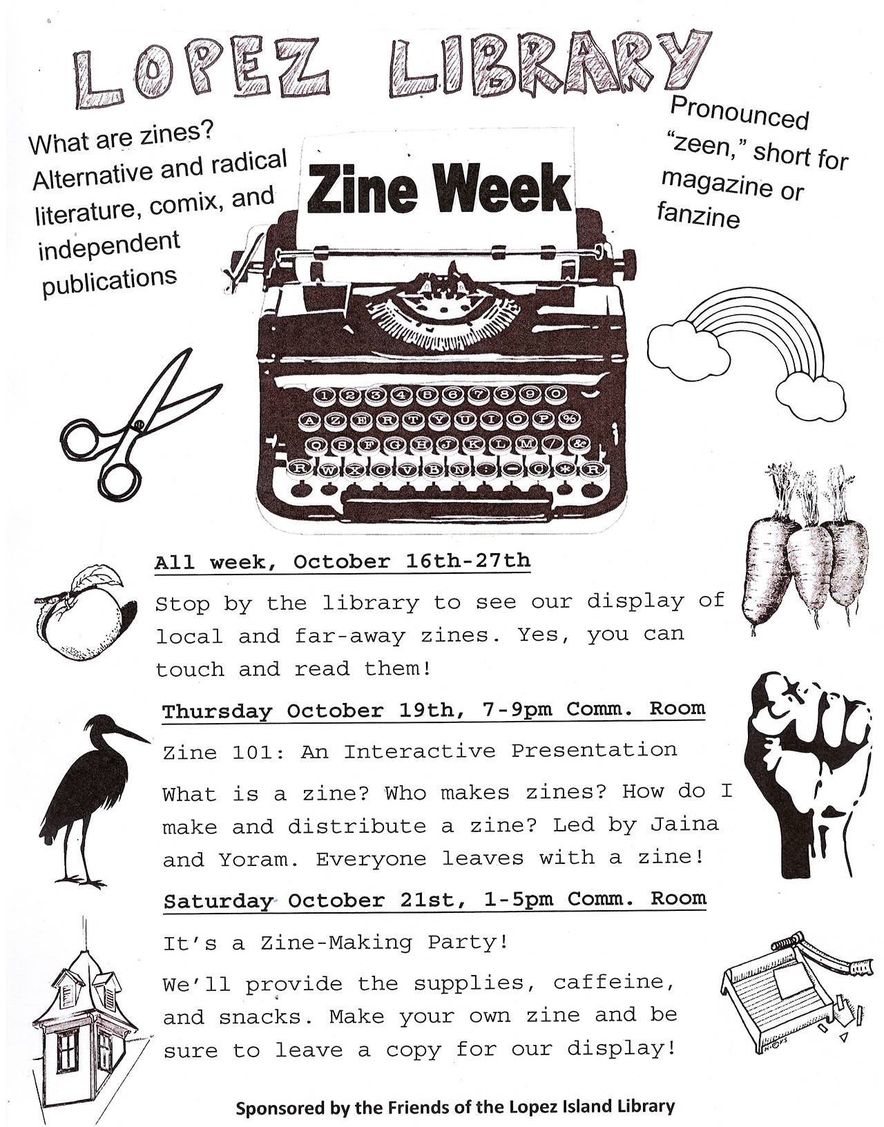 Lopez Library celebrates Zine Week