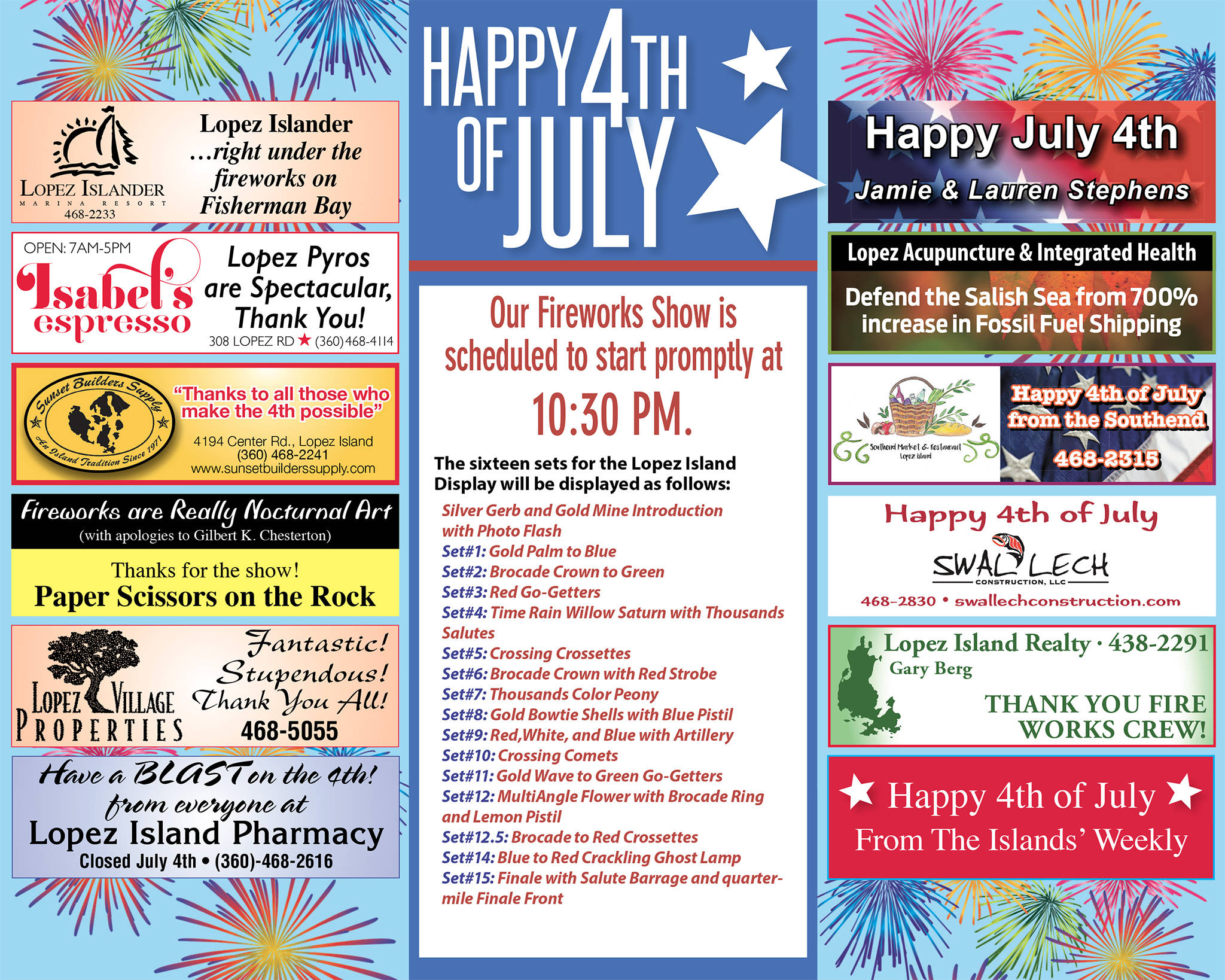 Prepare for a fun Fourth of July on Lopez Island