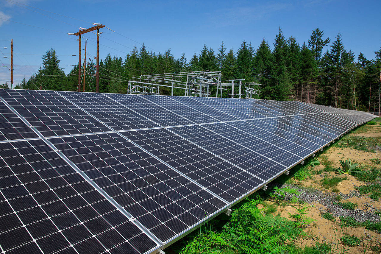 Contributed photo/OPALCO                                OPALCO’s solar power project on Decatur.