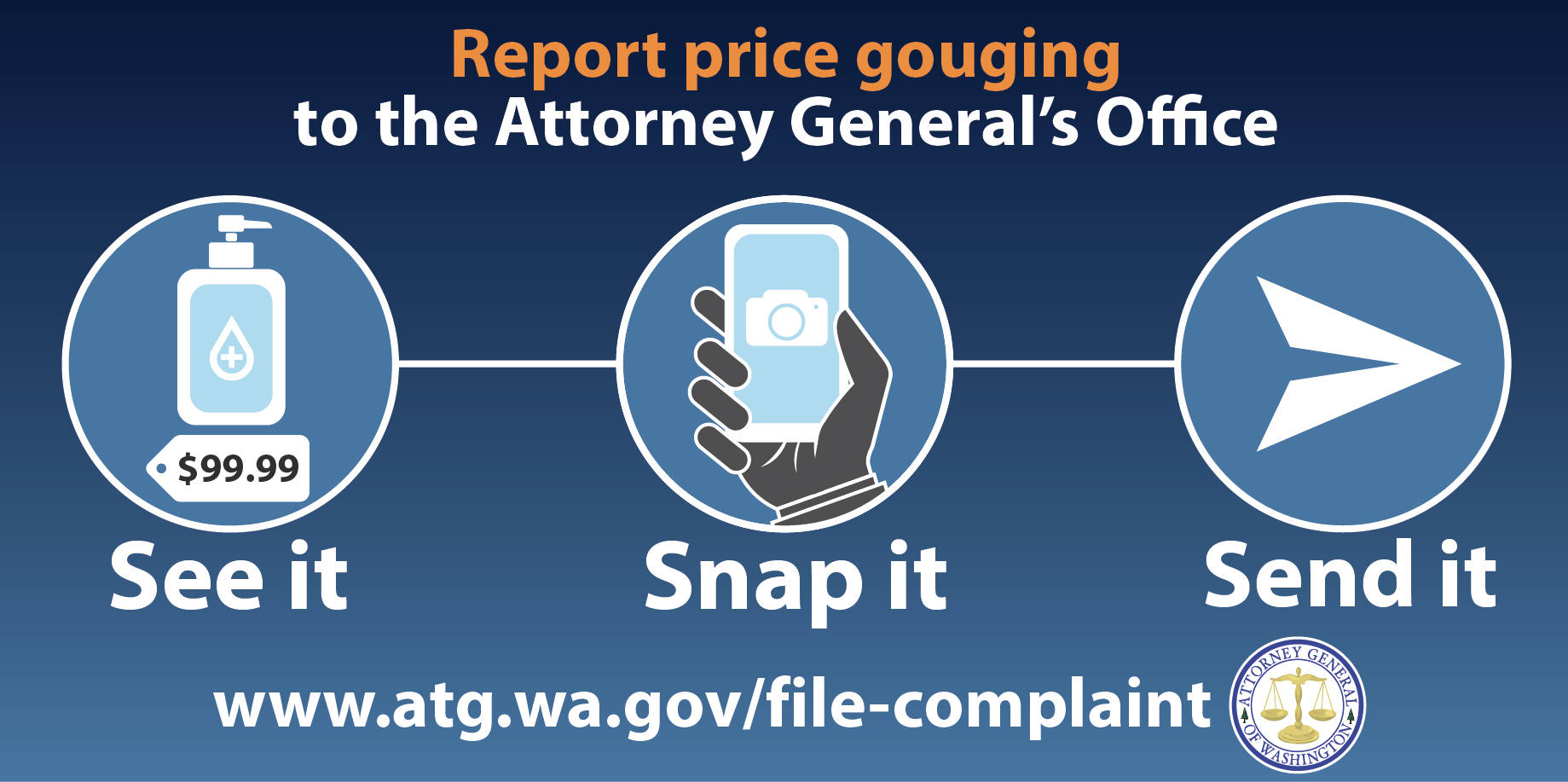 Attorney General launches campaign encouraging Washingtonians to report price gouging