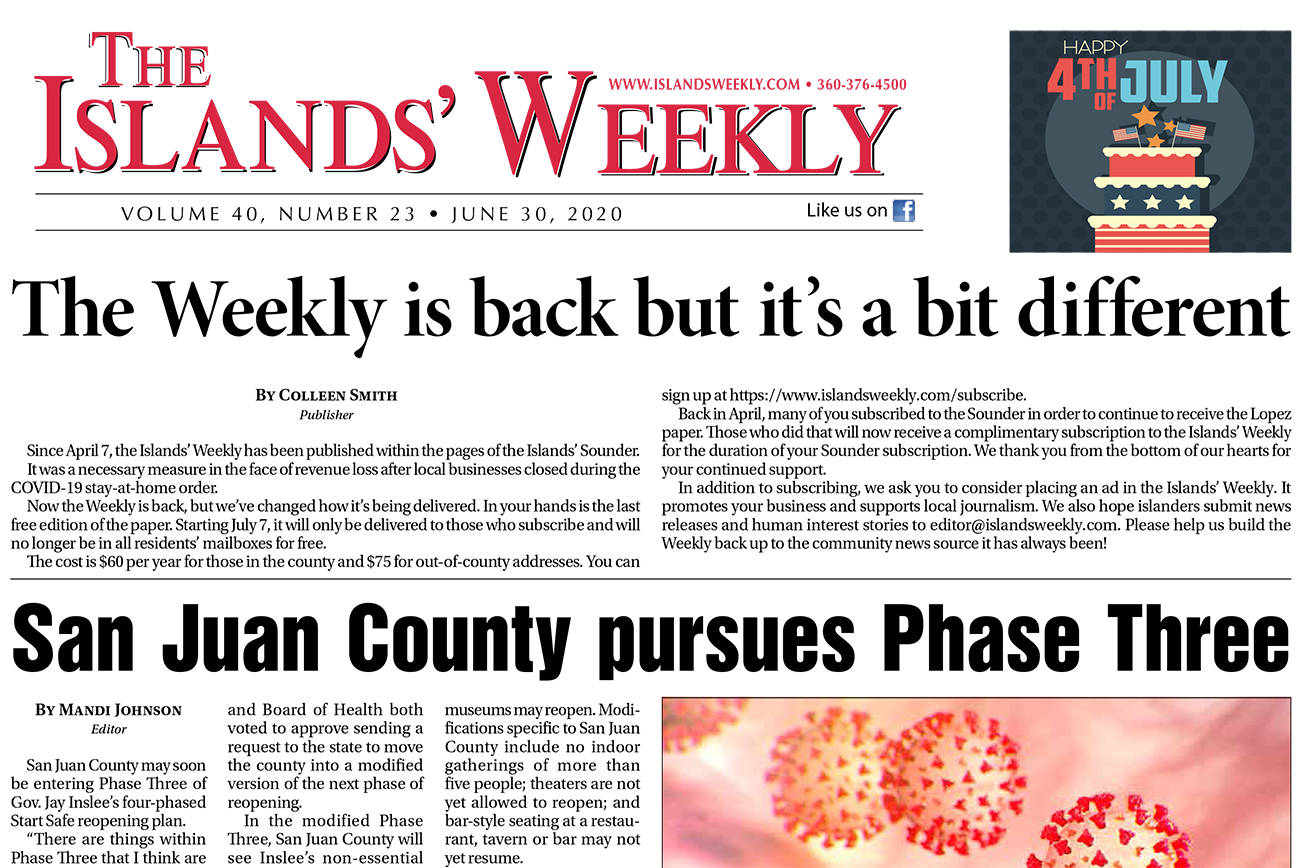 The Weekly is back but it’s a bit different