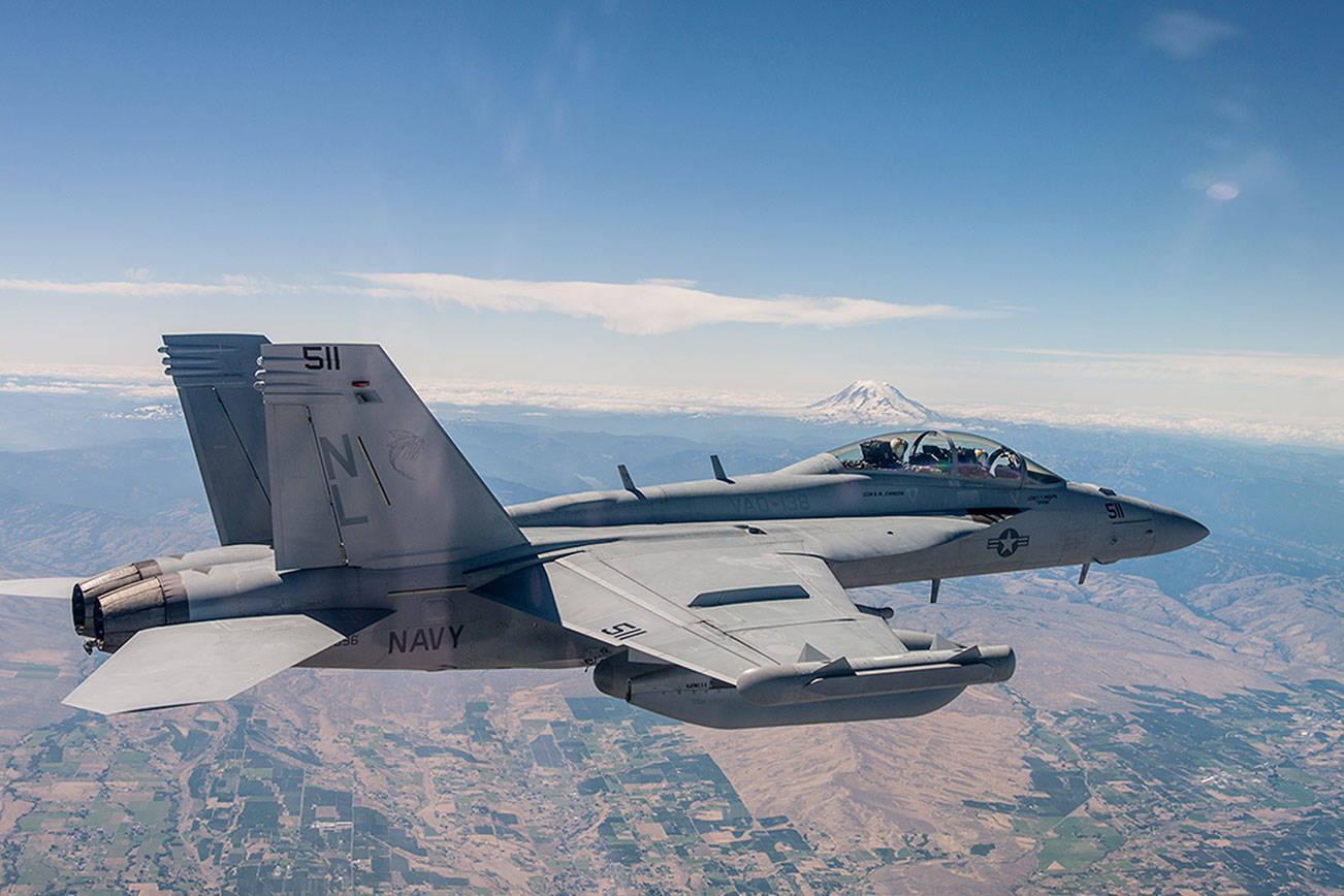 EA-18G Growler Air to Air, VAQ-138 from NAS Whidbey Island, Washington. (U.S. Navy photo)