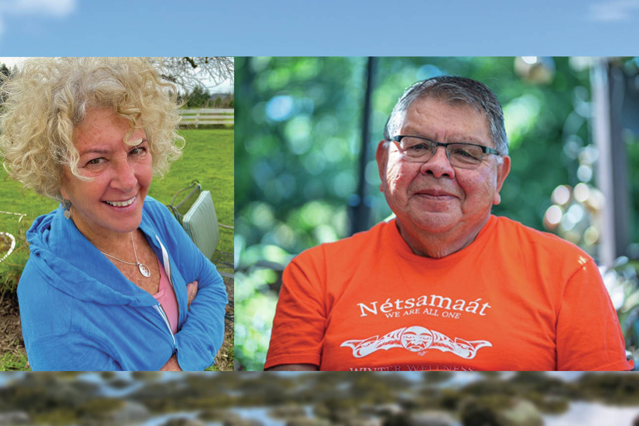 <strong>At left:</strong> Gail Richard, writer for Humans of the Salish Sea. (Contributed photo)
<strong>Right:</strong> Yuxweluton, Songhees Nation, Canada. (Steve Lustig/contributed photo)