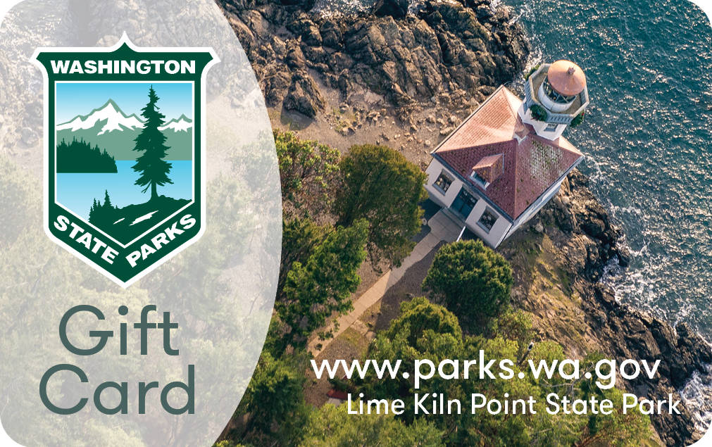 Washington State Parks/contributed photo
Gift cards from Washington State Parks include images taken at popular park locations across the state including Lime Kiln on San Juan Island.