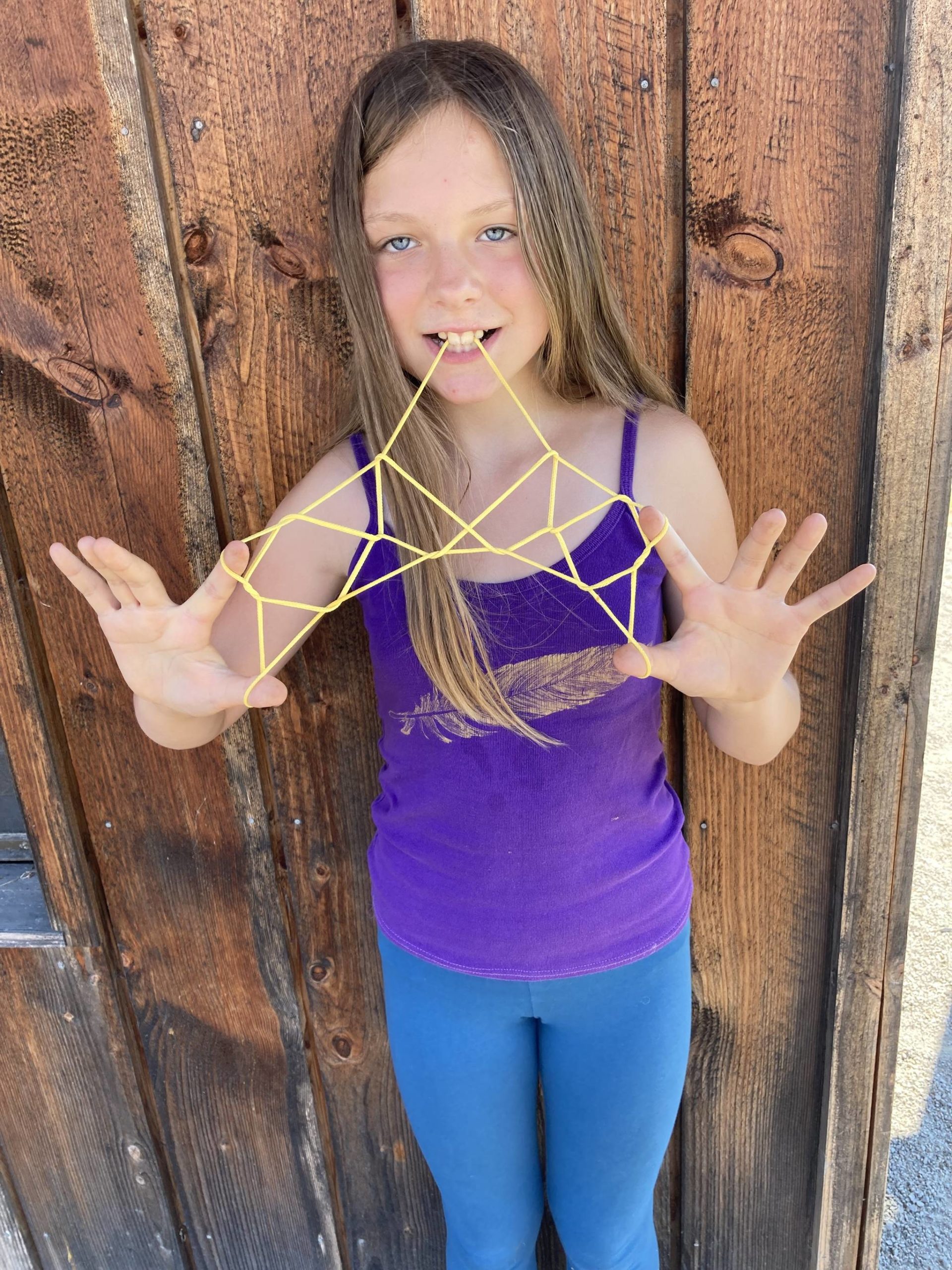 Contributed photo
Cora Limbach of Lopez Island will teach popular string games at the History Museum’s wool and fiber fest for kids on Saturday. Here she demonstrates the Eiffel Tower pattern.