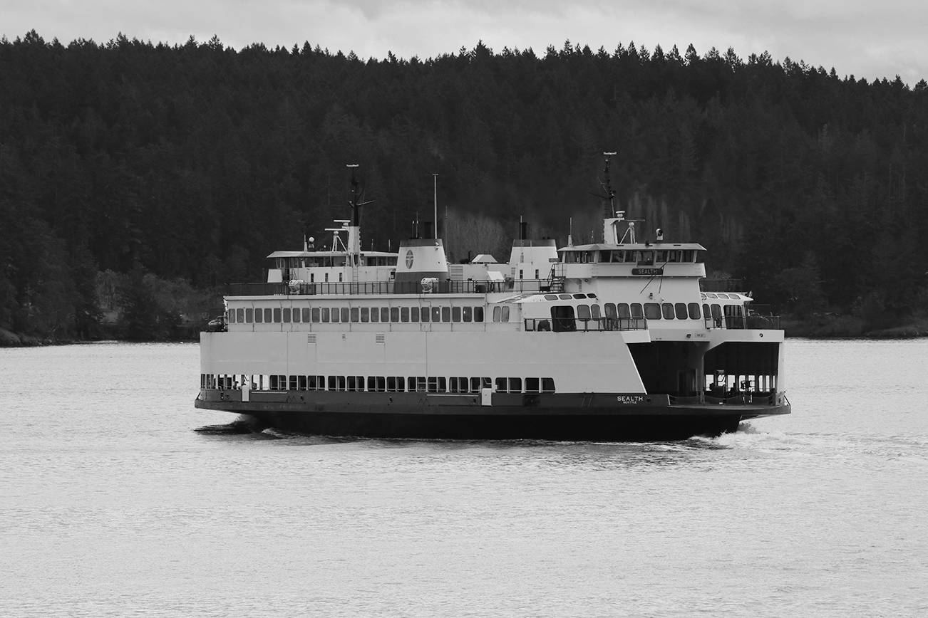 The MV Sealth sails from Orcas to Shaw Island on the afternoon of Jan. 27, 2021. (Mandi Johnson/staff photo)