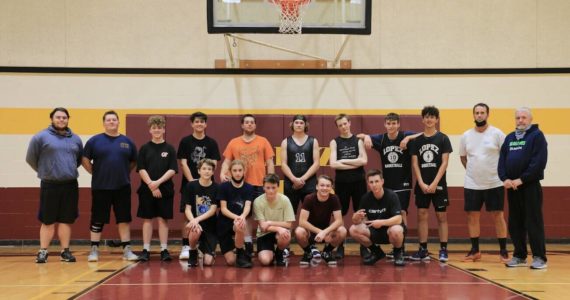 Sienna Boucher/STAFF PHOTO
Back row, left to right: Assistant Mike Hobi, Assistant Derekk Buffum, Liam McDonald, Tristan Buckallew Wilbur, Travis Arnott, Ellery Jones, Isaac Kinney, Ethan Patrick, Phoenix Lehman, Coach Shane Patrick, Head Coach M.R. Buffum. Front row, left to right: Jake Jones, Oliver Rick, Andris Meissner, Malachi Cary, Joshua Kramer.