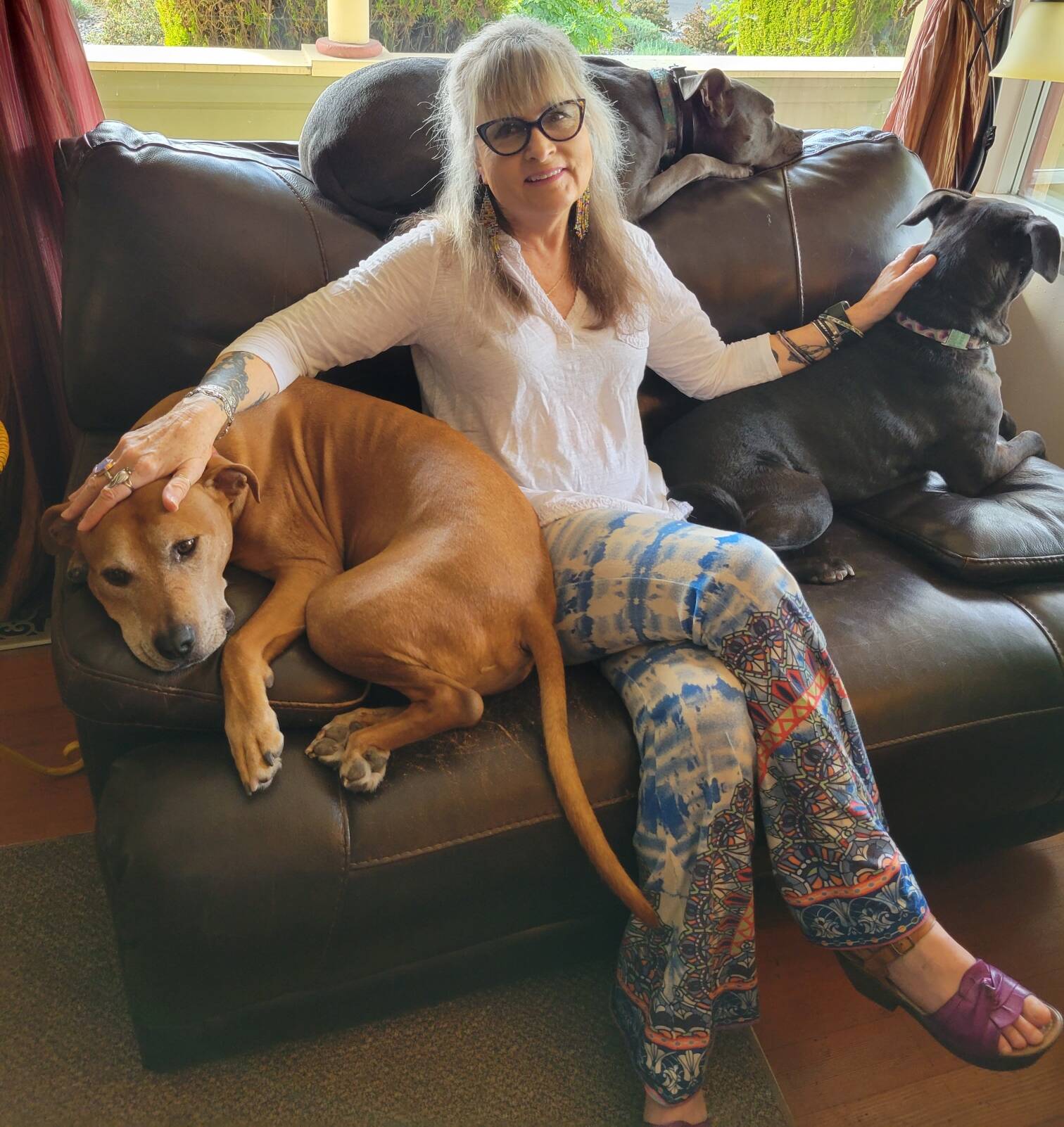 Contributed photo
Michele Smith with her dogs August, Raelynn and Shelby.