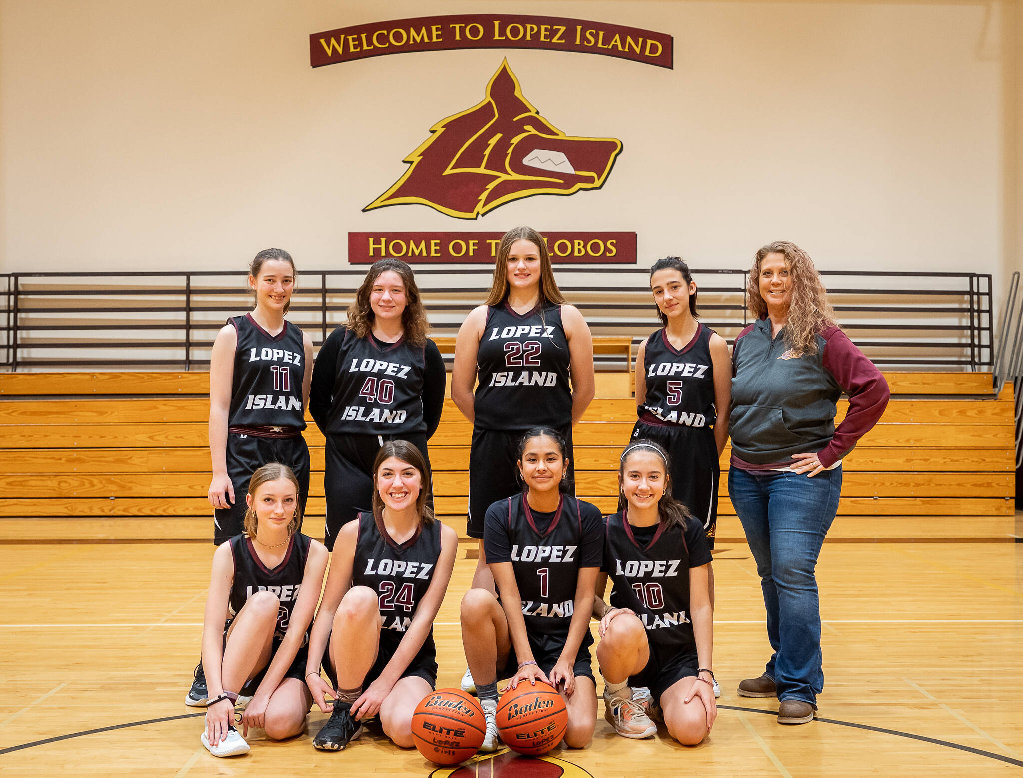 Contributed photo
Top left to right: Ruby Ervin McLean, Betty Burt, Dani Arnott, Josi Luckhurst-Slattery, coach Karrie Warner
Bottom: Iris Ervin McLean, Ruby Sausman, Melissa Valencia, Glory Westervelt