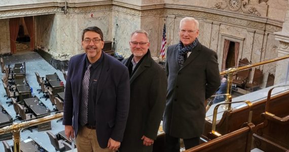 Contributed photo by Eric Webb
Fred Woods, Eric Webb and Ed Murray in the state capital.