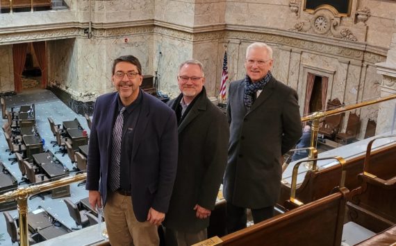 Contributed photo by Eric Webb
Fred Woods, Eric Webb and Ed Murray in the state capital.