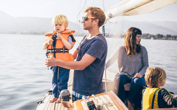 Boat safety stock image