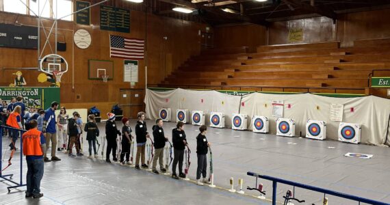 CONTRIBUTED PHOTO/Lopez Archery Team taking aim at the Washington State Archery Tournament.