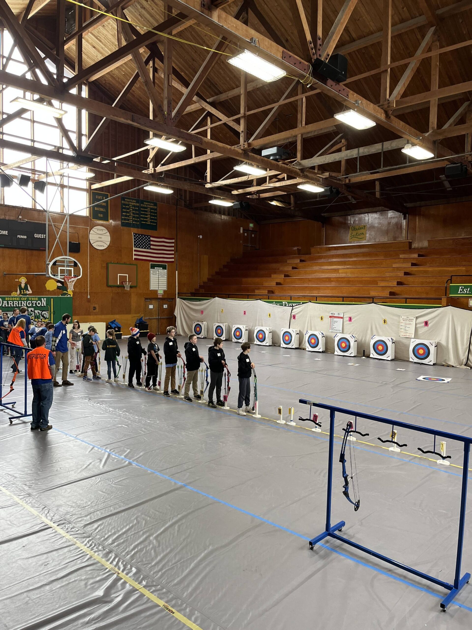 CONTRIBUTED PHOTO/Lopez Archery Team taking aim at the Washington State Archery Tournament.