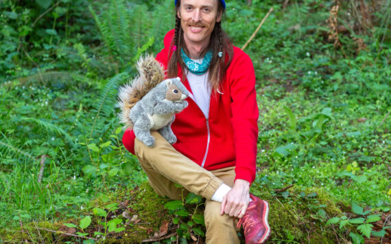 Melanie Flint photo.
Evan and Squirrel.