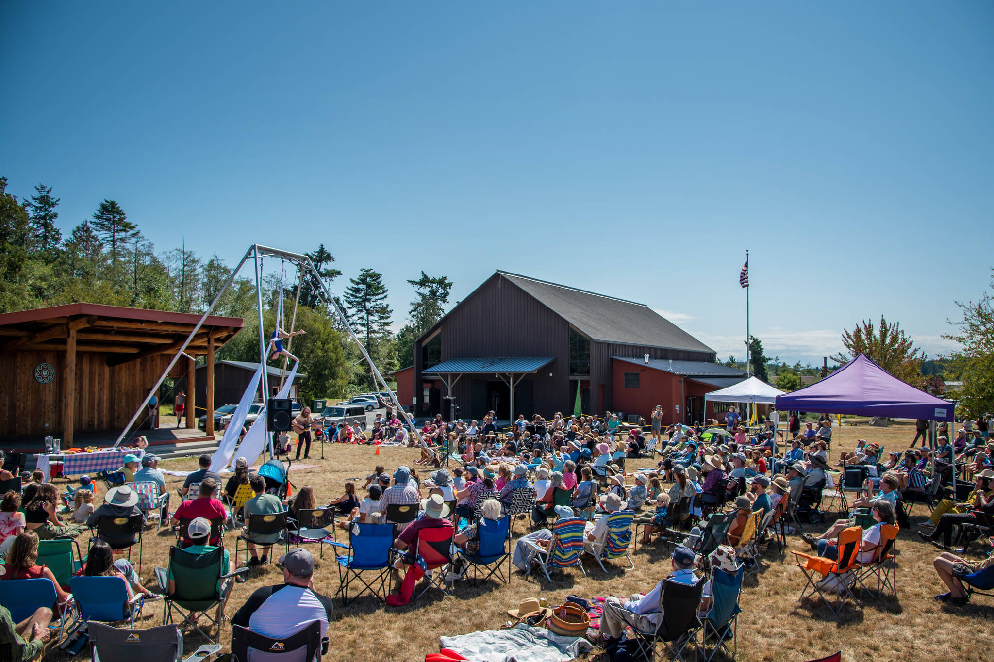 Acrobatic Conundrum performing at the pavilion this summer/Contributed photo